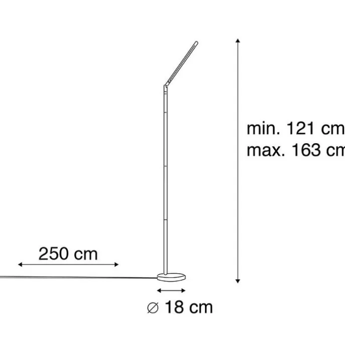 Moderne Stehleuchte aus Stahl inkl. LED - Berdien