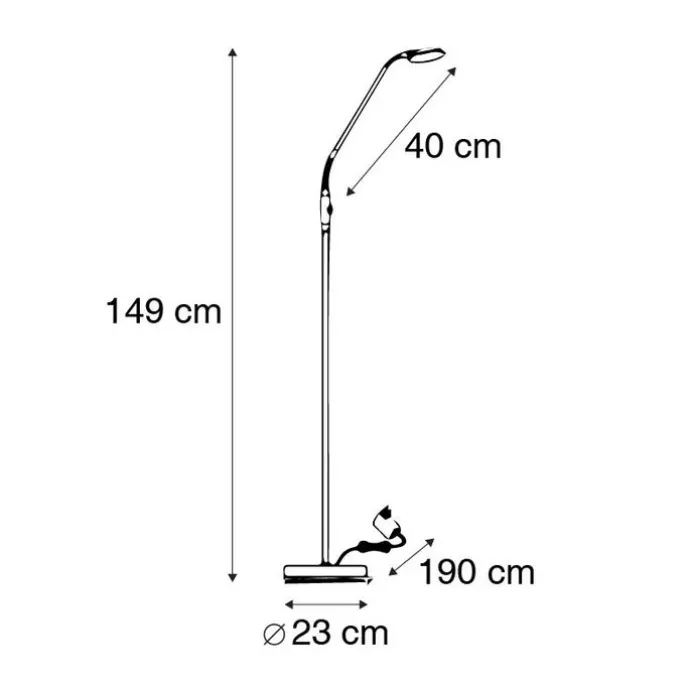 Moderne Stehleuchte Bronze inkl. LED - Eva