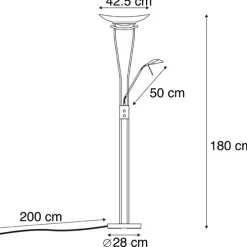 Moderne Stehleuchte Bronze inkl. LED und Dimmer - Lexus