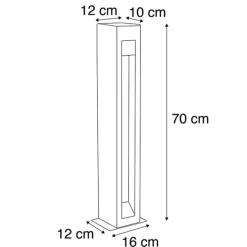 Moderne Stehleuchte grau 70 cm - Sneezy