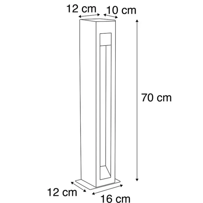 Moderne Stehleuchte grau 70 cm - Sneezy