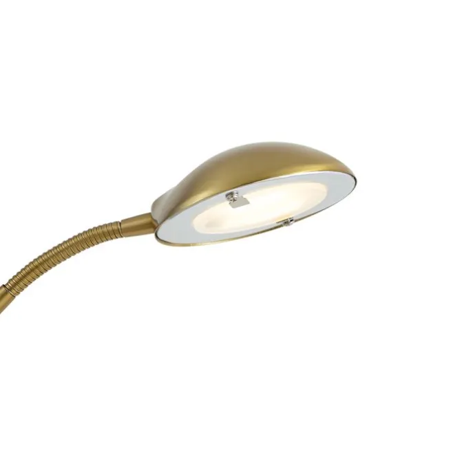 Moderne Stehleuchte Messing inkl. LED 3-Stufen-Dimmbar Wiederaufladbar - Waldorf