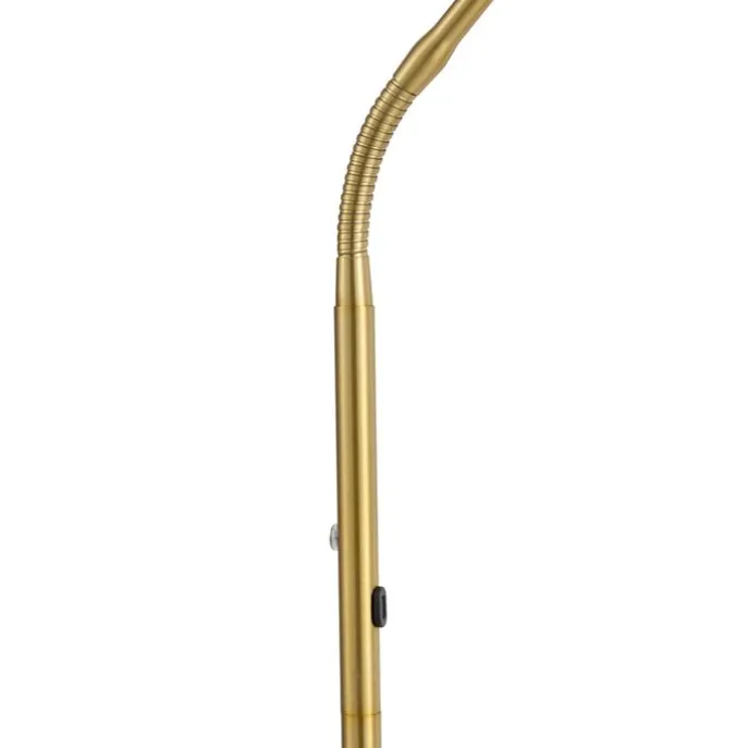 Moderne Stehleuchte Messing inkl. LED 3-Stufen-Dimmbar Wiederaufladbar - Waldorf