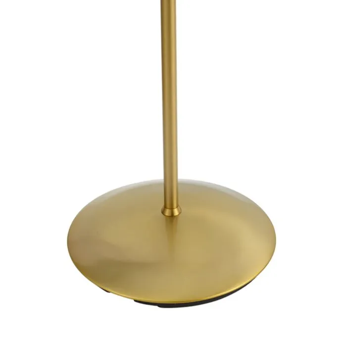 Moderne Stehleuchte Messing inkl. LED 3-Stufen-Dimmbar Wiederaufladbar - Waldorf