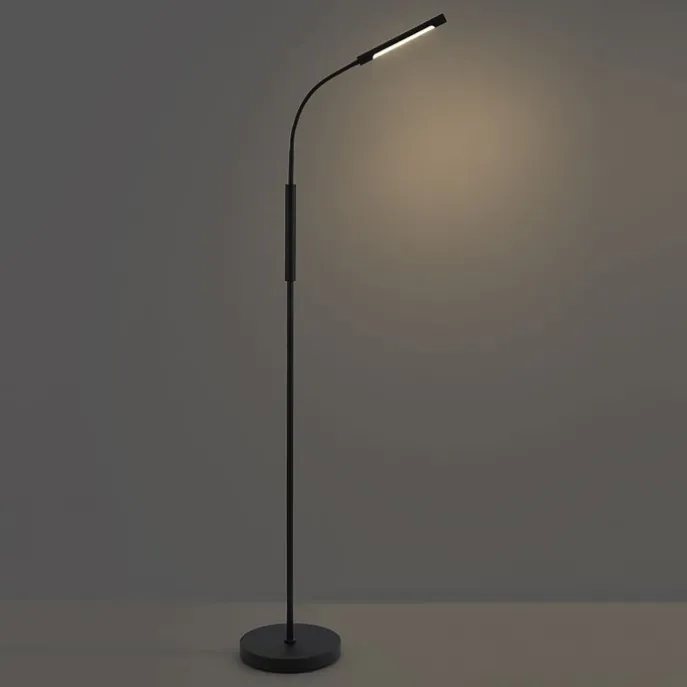 Moderne Stehleuchte schwarz inkl. LED 3-Stufen-Dimmbar Wiederaufladbar - Statler