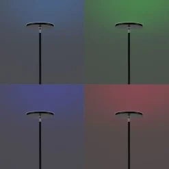 Moderne Stehleuchte Schwarz inkl. LED Dimmbar RGB mit Fernbedienung - Sjors