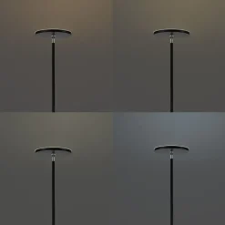 Moderne Stehleuchte Schwarz inkl. LED Dimmbar RGB mit Fernbedienung - Sjors