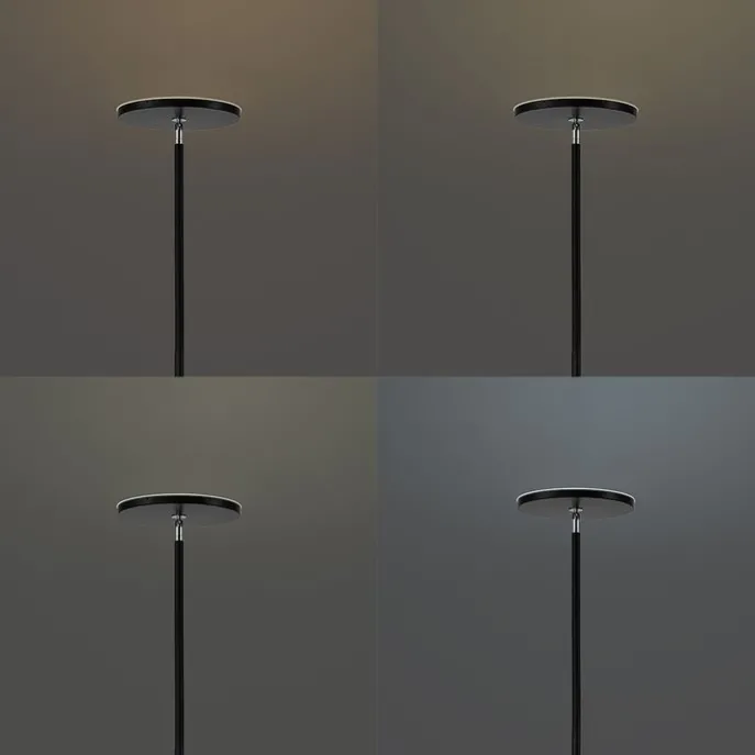 Moderne Stehleuchte Schwarz inkl. LED Dimmbar RGB mit Fernbedienung - Sjors
