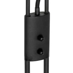 Moderne Stehleuchte schwarz mit Lesearm inkl. LED und Dimmer - Divo