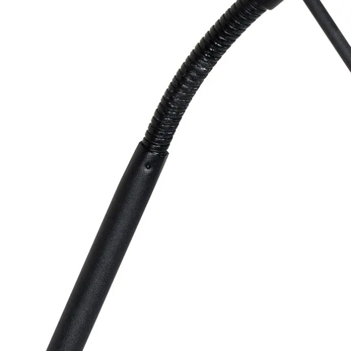 Moderne Stehleuchte schwarz mit Lesearm inkl. LED und Dimmer - Divo