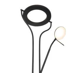 Moderne Stehleuchte schwarz mit Lesearm inkl. LED und Dimmer - Divo