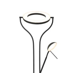 Moderne Stehleuchte schwarz mit Lesearm inkl. LED und Dimmer - Divo