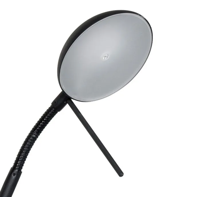 Moderne Stehleuchte schwarz mit Lesearm inkl. LED und Dimmer - Divo