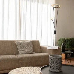 Moderne Stehleuchte schwarz inkl. LED mit Lesearm - Divine