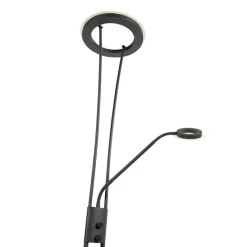 Moderne Stehleuchte schwarz inkl. LED mit Lesearm - Divine