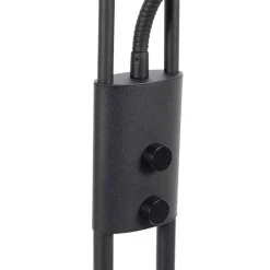 Moderne Stehleuchte schwarz inkl. LED mit Lesearm - Divine