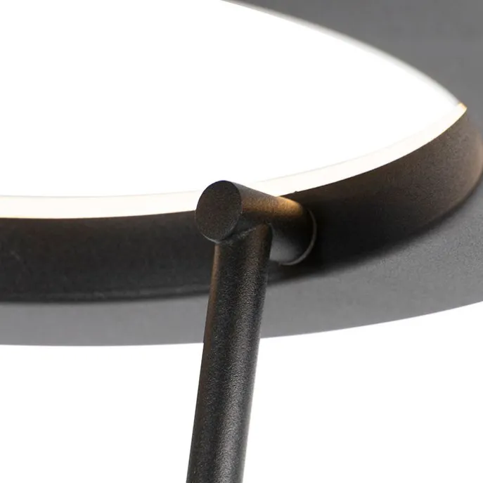 Moderne Stehleuchte schwarz inkl. LED mit Lesearm - Divine