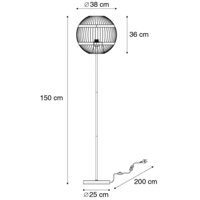 Moderne Stehleuchte schwarz - Sphaera