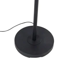 Moderne Stehleuchte schwarz inkl. LED mit Fernbedienung und Lesearm - Strela