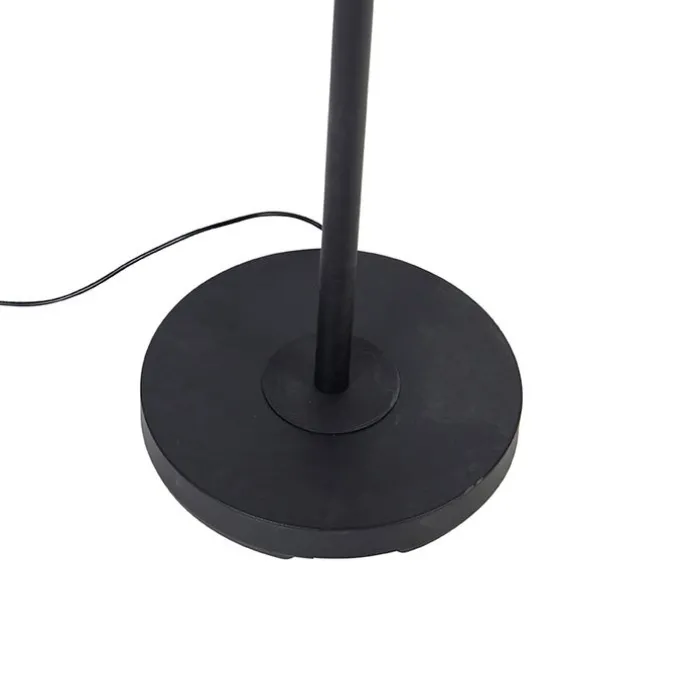 Moderne Stehleuchte schwarz inkl. LED mit Fernbedienung und Lesearm - Strela