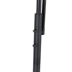 Moderne Stehleuchte schwarz inkl. LED mit Fernbedienung und Lesearm - Strela