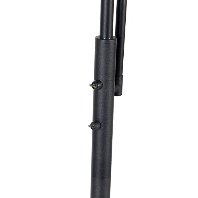 Moderne Stehleuchte schwarz inkl. LED mit Fernbedienung und Lesearm - Strela