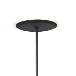 Moderne Stehleuchte schwarz inkl. LED mit Fernbedienung und Lesearm - Strela