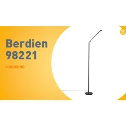 Moderne Stehleuchte schwarz inkl. LED mit Touchdimmer - Berdien