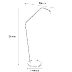 Moderne Stehleuchte Schwarz Dimmbar - Anne ZigZag