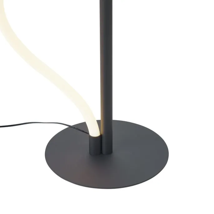 Moderne Stehleuchte Schwarz inkl. LED 3-Stufen-Dimmbar - Twirl