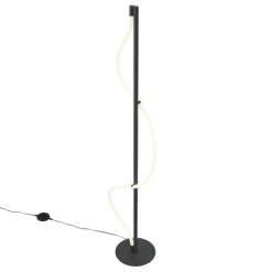 Moderne Stehleuchte Schwarz inkl. LED 3-Stufen-Dimmbar - Twirl