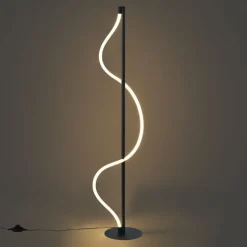 Moderne Stehleuchte Schwarz inkl. LED 3-Stufen-Dimmbar - Twirl