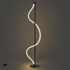 Moderne Stehleuchte Schwarz inkl. LED 3-Stufen-Dimmbar - Twirl