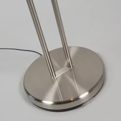 Moderne Stehleuchte Stahl mit Leselampe inkl. LED - Eva