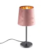 Moderne tafellamp zwart met roze kap - Lakitu