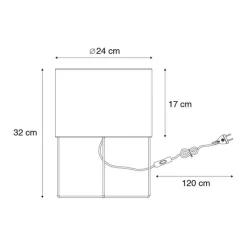 Moderne Tischlampe gelb mit Gold - Rosalina