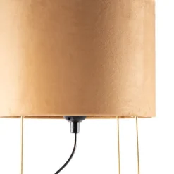 Moderne Tischlampe gelb mit Gold - Rosalina