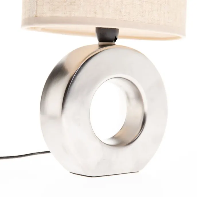 Moderne Tischlampe in Beige mit Stahl - Tohu