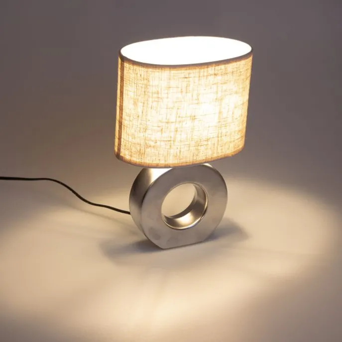Moderne Tischlampe in Beige mit Stahl - Tohu