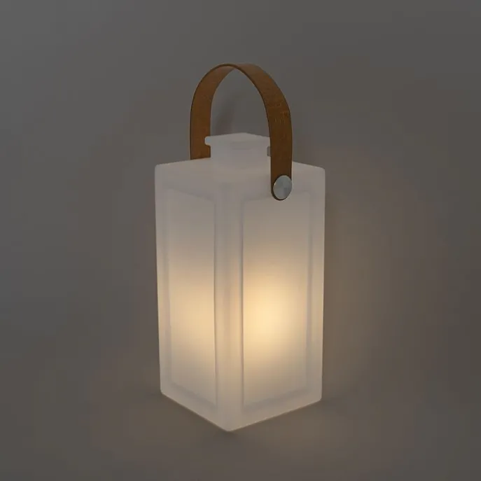 Moderne Tischlampe mit weißem Flammeneffekt, wiederaufladbar, IP44 – Stard