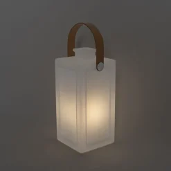 Moderne Tischlampe mit weißem Flammeneffekt, wiederaufladbar, IP44 – Stard