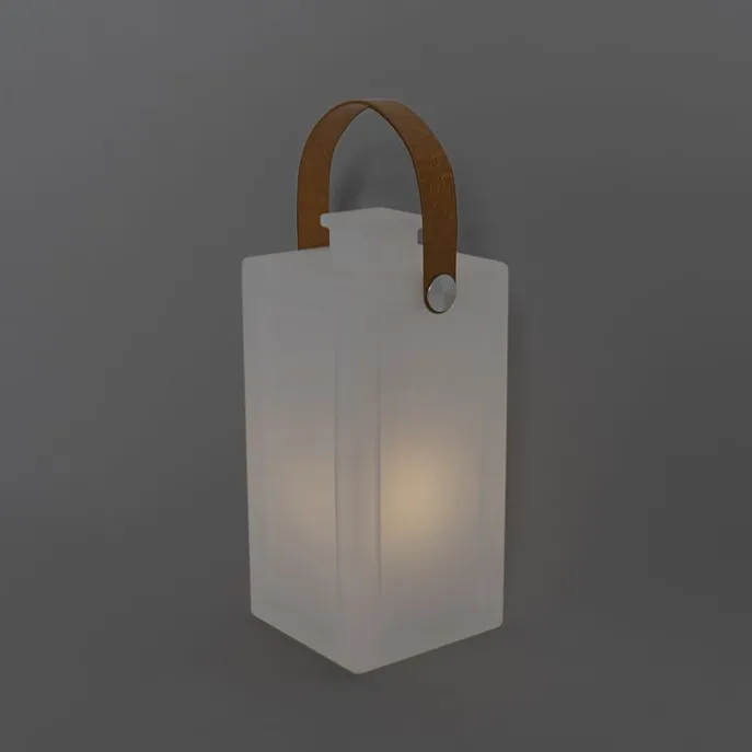 Moderne Tischlampe mit weißem Flammeneffekt, wiederaufladbar, IP44 – Stard