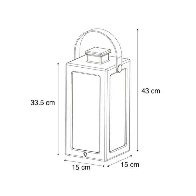 Moderne Tischlampe mit weißem Flammeneffekt, wiederaufladbar, IP44 – Stard