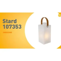 Moderne Tischlampe mit weißem Flammeneffekt, wiederaufladbar, IP44 – Stard