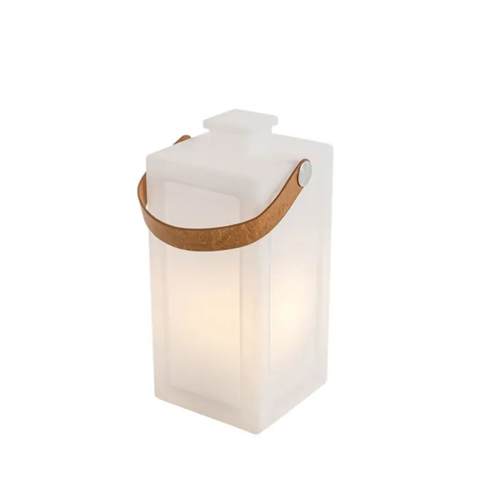 Moderne Tischlampe mit weißem Flammeneffekt, wiederaufladbar, IP44 – Stard