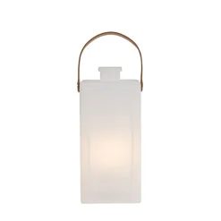 Moderne Tischlampe mit weißem Flammeneffekt, wiederaufladbar, IP44 – Stard