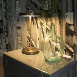 Moderne Tischleuchte bronze inkl. LED - Disco