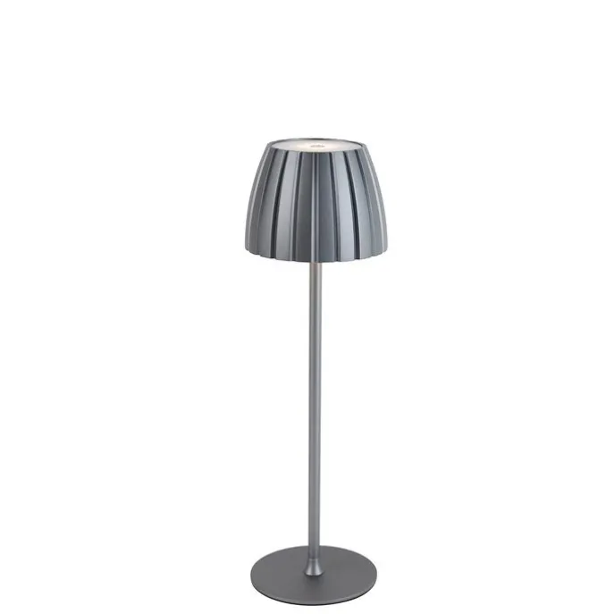 Moderne Tischleuchte grau 3-stufig dimmbar wiederaufladbar - Dolce