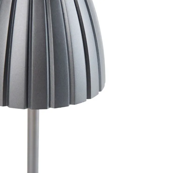 Moderne Tischleuchte grau 3-stufig dimmbar wiederaufladbar - Dolce