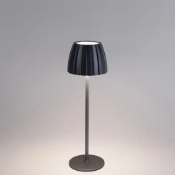 Moderne Tischleuchte grau 3-stufig dimmbar wiederaufladbar - Dolce